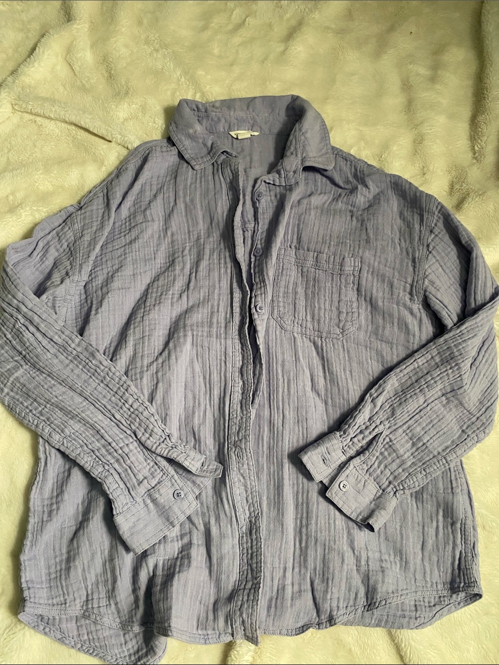 Aeropostale Light purple Textured Button Front Shirt
